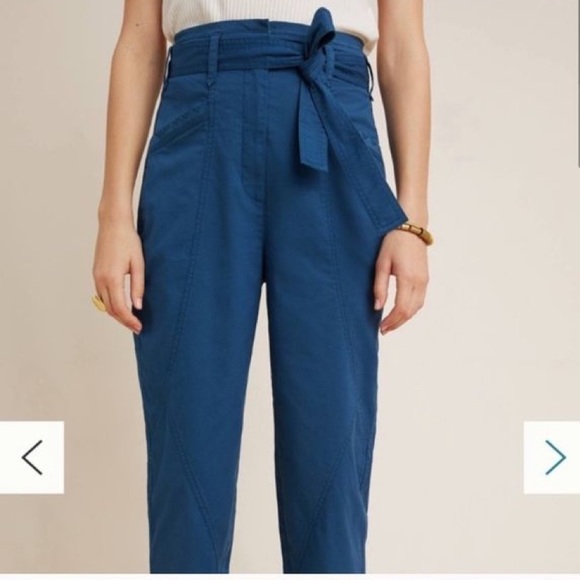 Anthropologie Embroidered Utility Pants - Picture 2 of 6